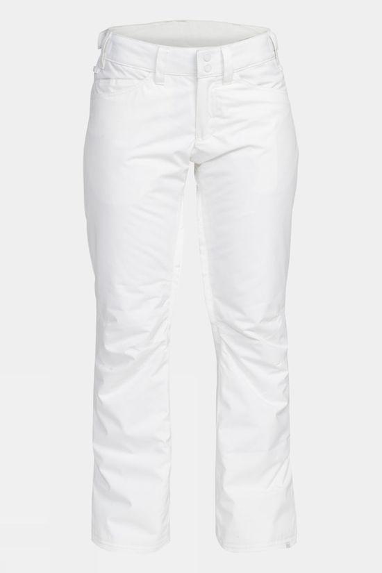 Roxy Womens Backyard Pant Ski Pants White Size