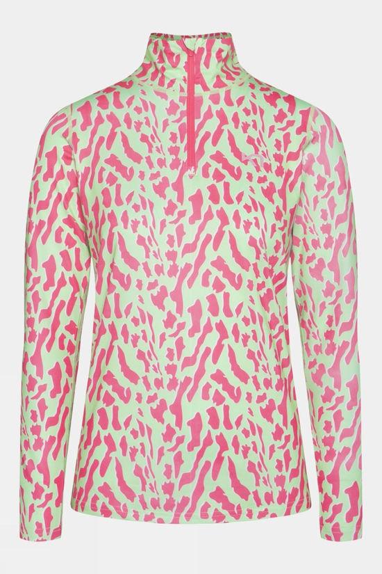 Kari Traa Womens Fryd Half Zip Base Layer Top Mid Pink Size