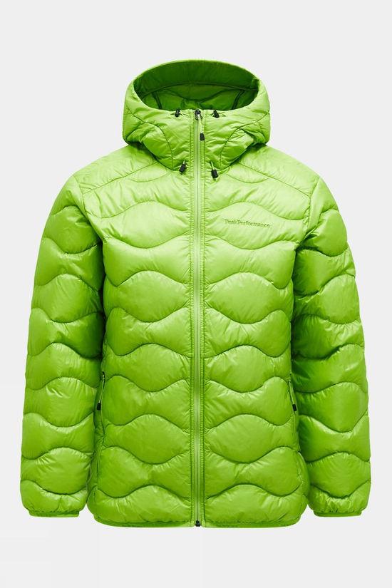 Peak Performance Mens Helium Down Hooded Jacket Lime Green Size