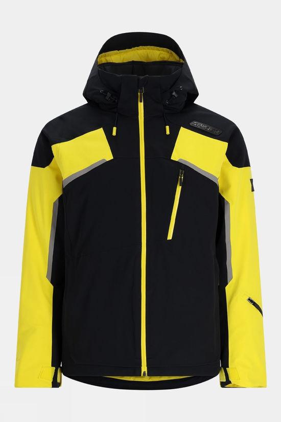 Spyder Mens Leader Ski Jacket Yellow Size