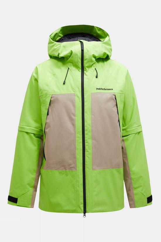 Peak Performance Mens Edge Insulated Ski Jacket Lime Green Size