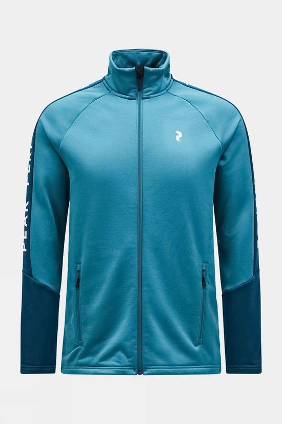 Peak Performance Mens Rider Zip Jacket Turquoise Size