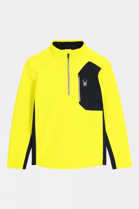 Spyder Mens Bandit Half Zip Fleece Yellow Size