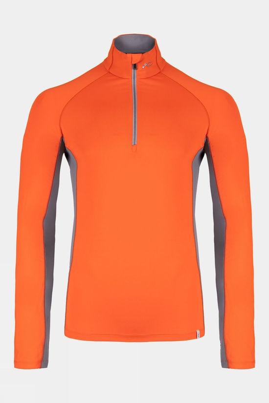 Kjus Mens Dispatch Half Zip Midlayer Orange Size 42"