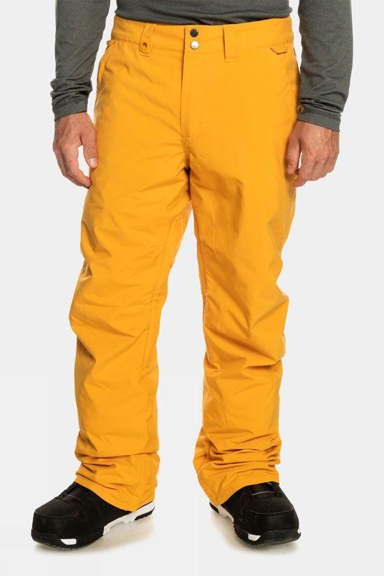 Quiksilver Mens Estate Snow Pants Mid Yellow Size