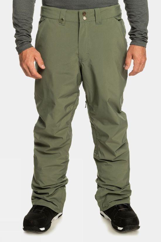 Quiksilver Mens Estate Snow Pants Olive Size