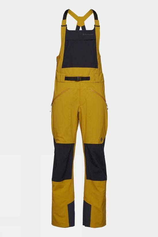 Black Diamond Mens Recon Stretch Bibs - Regular Yellow Size