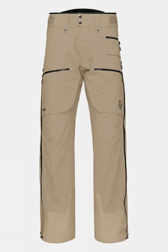 Norrona Mens Lofoten GTX Pro Ski Trousers - Regular Brown Size