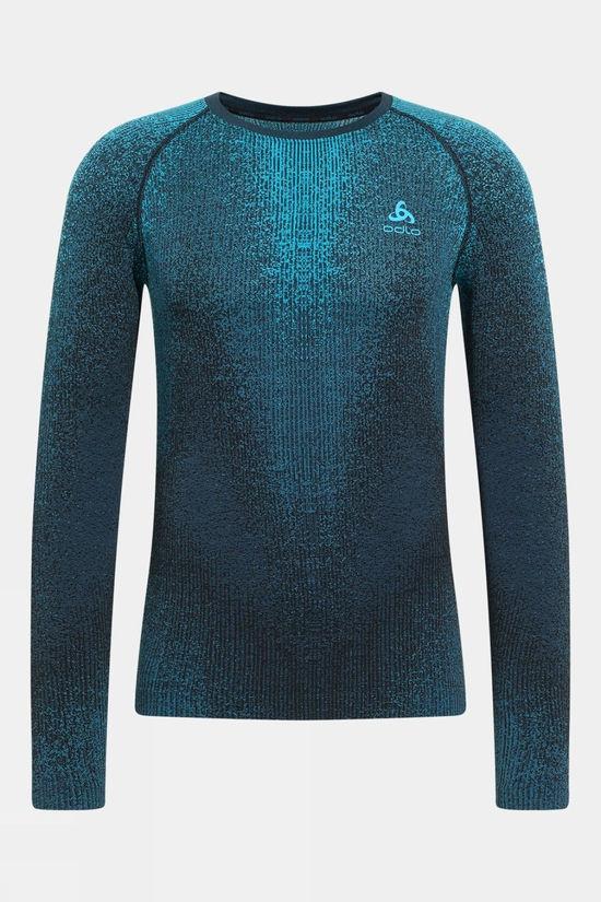 Odlo Mens Blackcomb Eco Crew Neck Long Sleeve Baselayer Blue Size