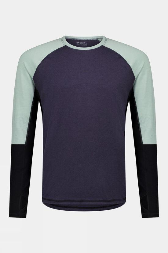 Mons Royale Mens Olympus  Long Sleeve Baselayer Mid Grey Size