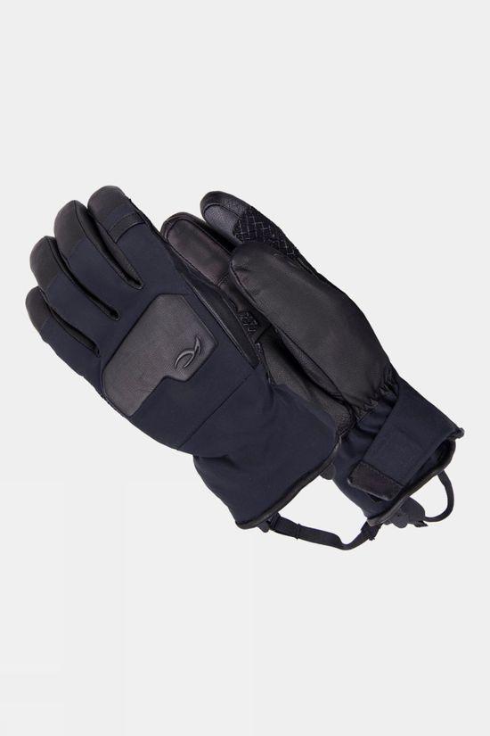 Kjus Mens Leather Ski Gloves Black Size