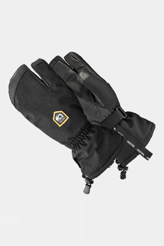 Hestra Mens Czone Mountain 3-Finger Ski Gloves Black Size