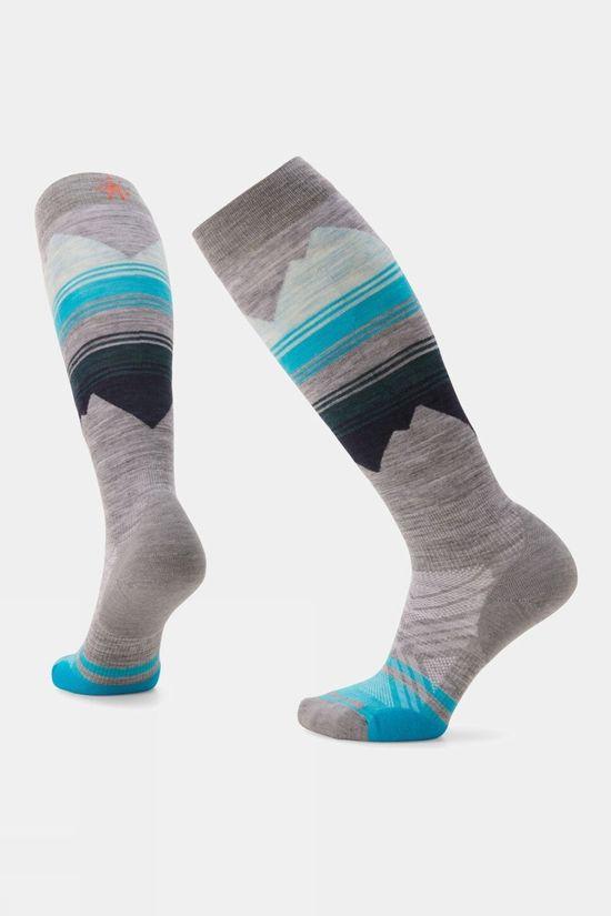 Smartwool Womens Ski Targeted Cushion Otc Socks Lt Grey Size