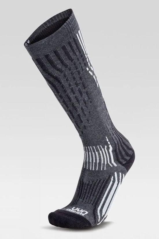 UYN Womens Ski Cashmere Ski Socks Mid Grey Size 7.5-8