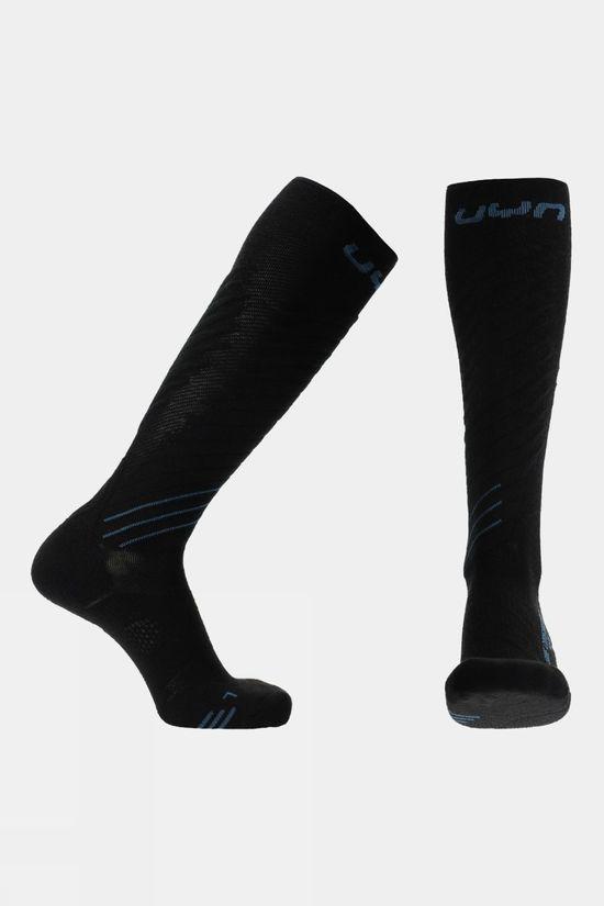 UYN Mens One Comfort Fit Ski Socks Black Size 8-9.5