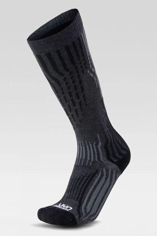 UYN Mens Ski Cashmere Ski Socks Mid Grey Size 10.5-12