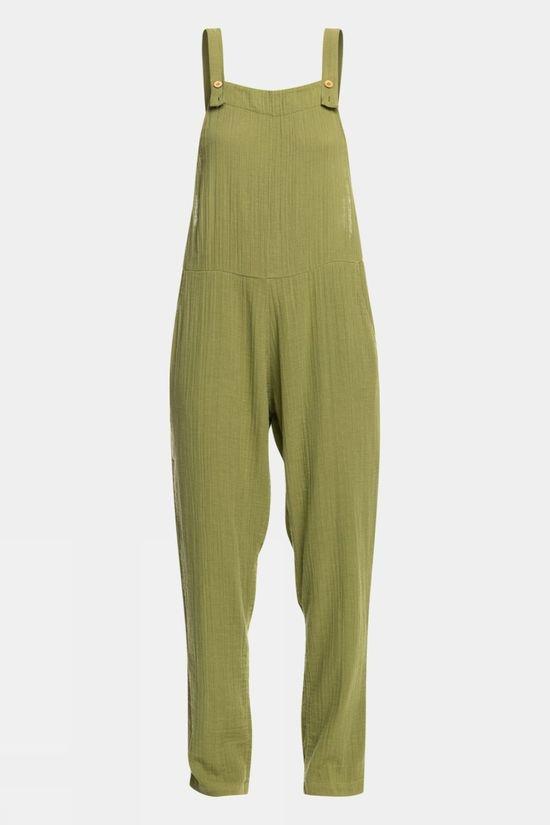 Roxy Womens Beachside Love Dungarees Mid Khaki Size