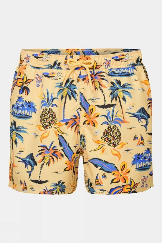 Bjorn Borg Mens Printed Swim Shorts Off White Size