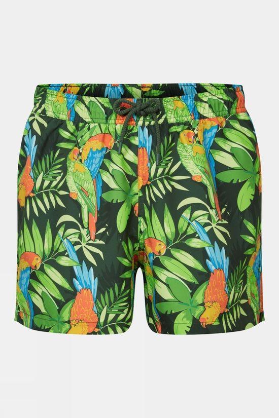 Bjorn Borg Mens Printed Swim Shorts Dk Green Size