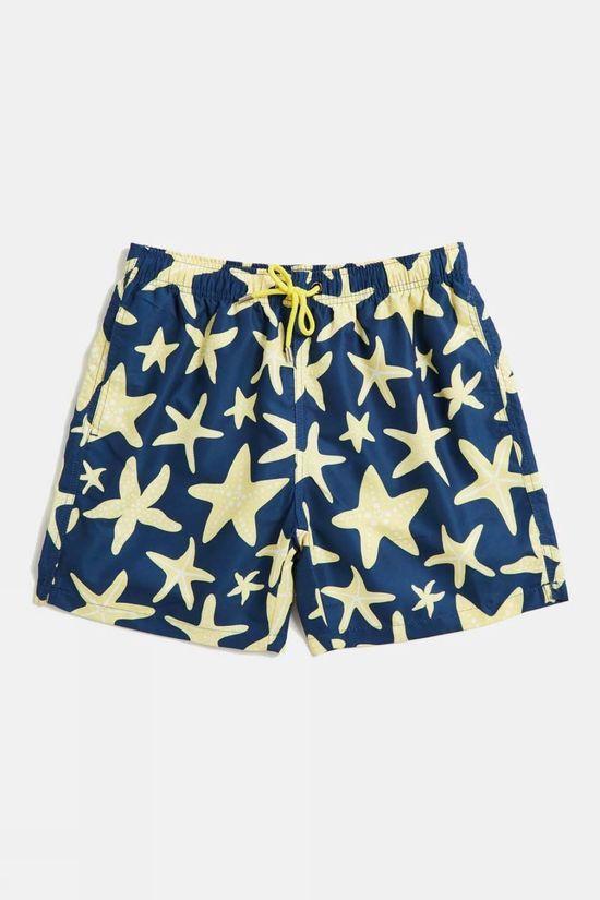 Franks Mens Mid 16" Swim Shorts Dk Blue Size