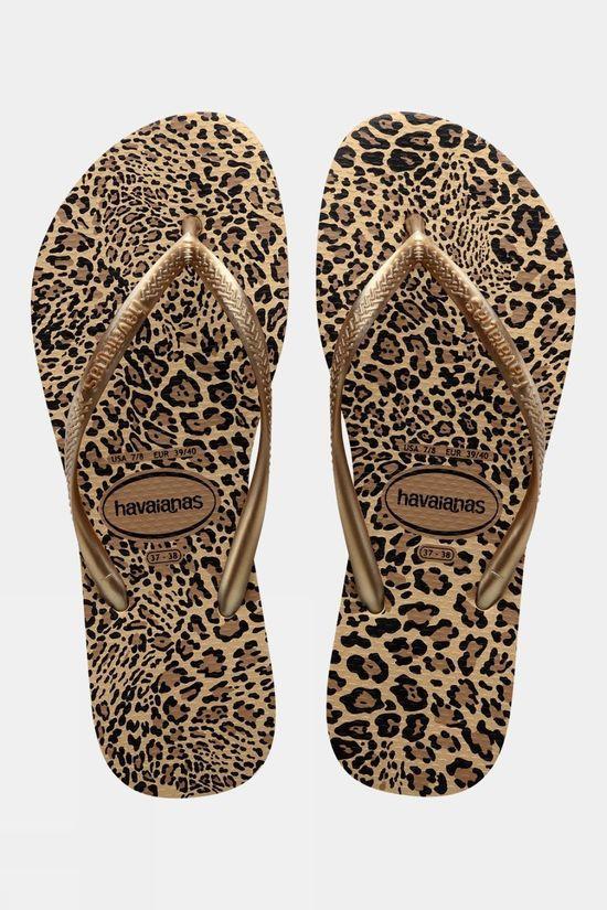 Havaianas Womens Slim Animals Flip Flops Animal Print Size 4.5 / 5