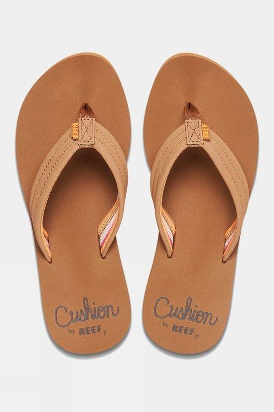 Reef Womens Cushion Breeze Flip Flops Lt Brown Size 6