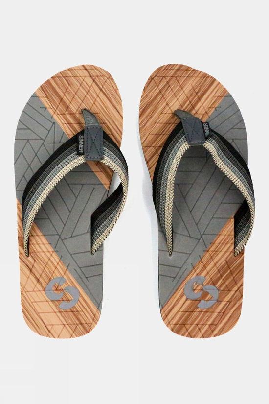 Sinner Mens Manado Flip Flops Mid Grey Size 12