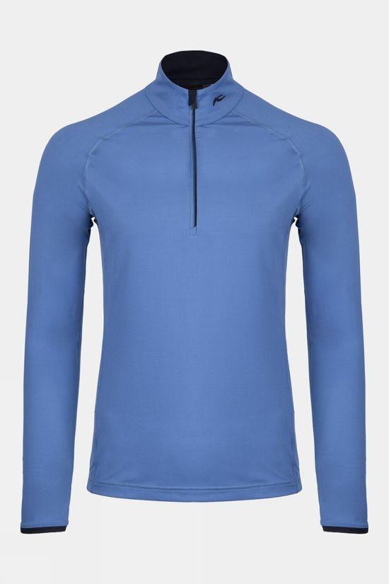 Kjus Mens Feel Half-Zip Fleece Blue Size 44"