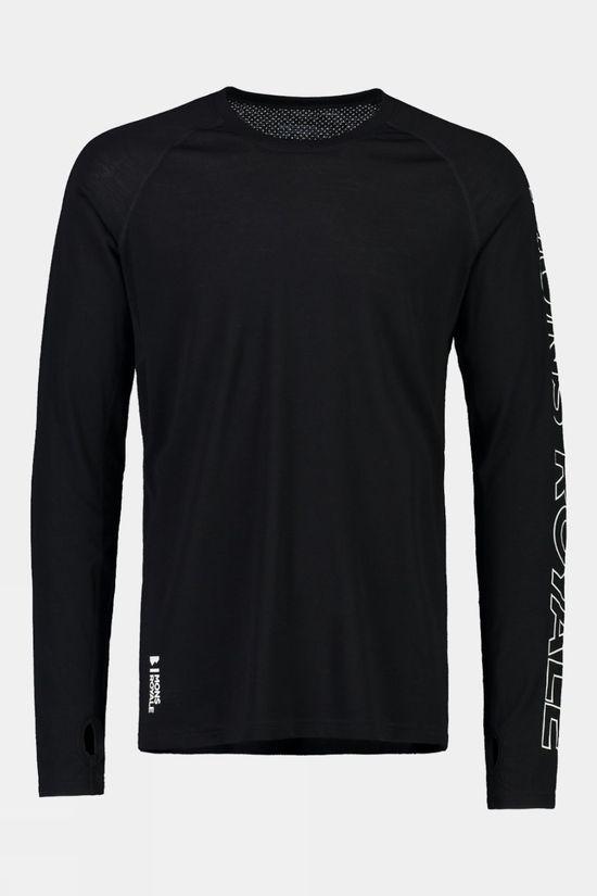 Mons Royale Mens Temple Merino Air-Con Tech Top Black Size