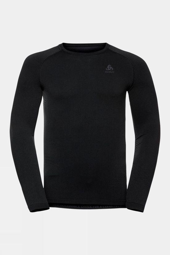 Odlo Mens Performance Warm Eco Long Sleeve Crew Neck Black Size