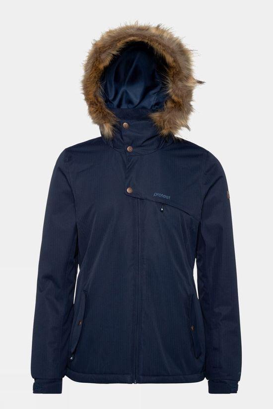 Protest Womens Peaceful Snow Jacket Dk Blue Size