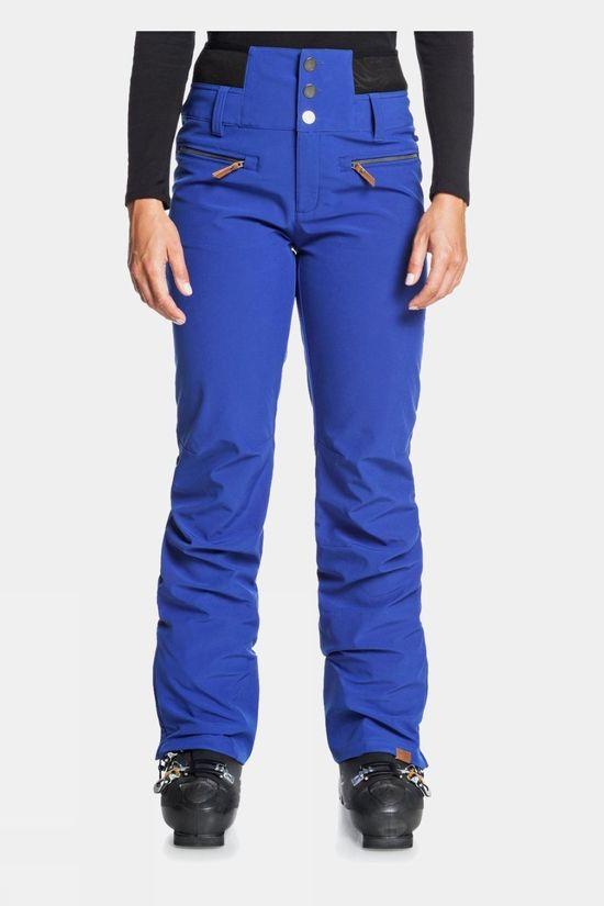 Roxy Womens Rising High Ski Pants Bright Blue Size