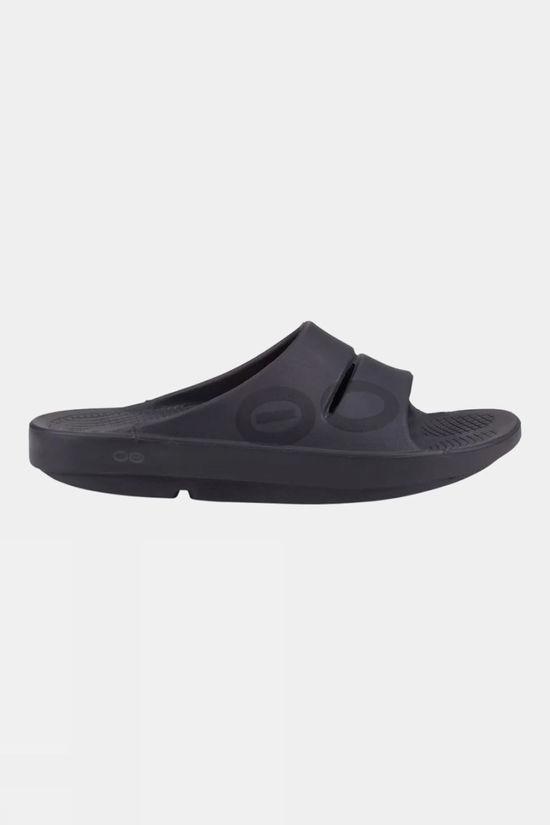 OOFOS Unisex OOahh Sport Flip Flops Black Size 4