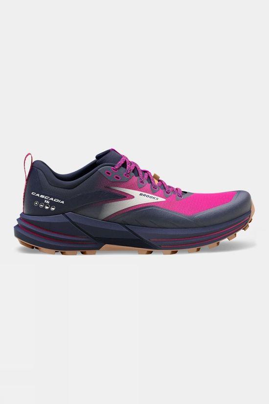 Brooks Womens Cascadia 16 Shoes Navy Size