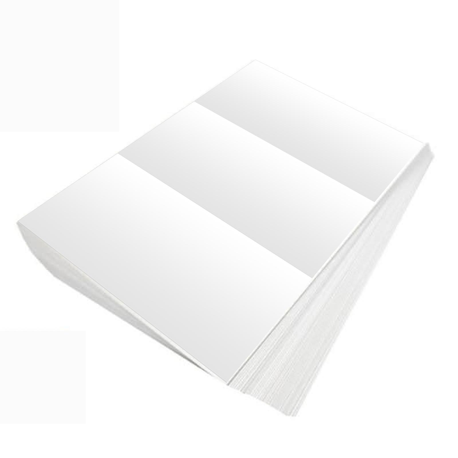 A4 Glossy White 210 x 99.4mm Self Adhesive Peel-Off Sticky Address Labels - 3 Per Page - Pack of 100 Sheets