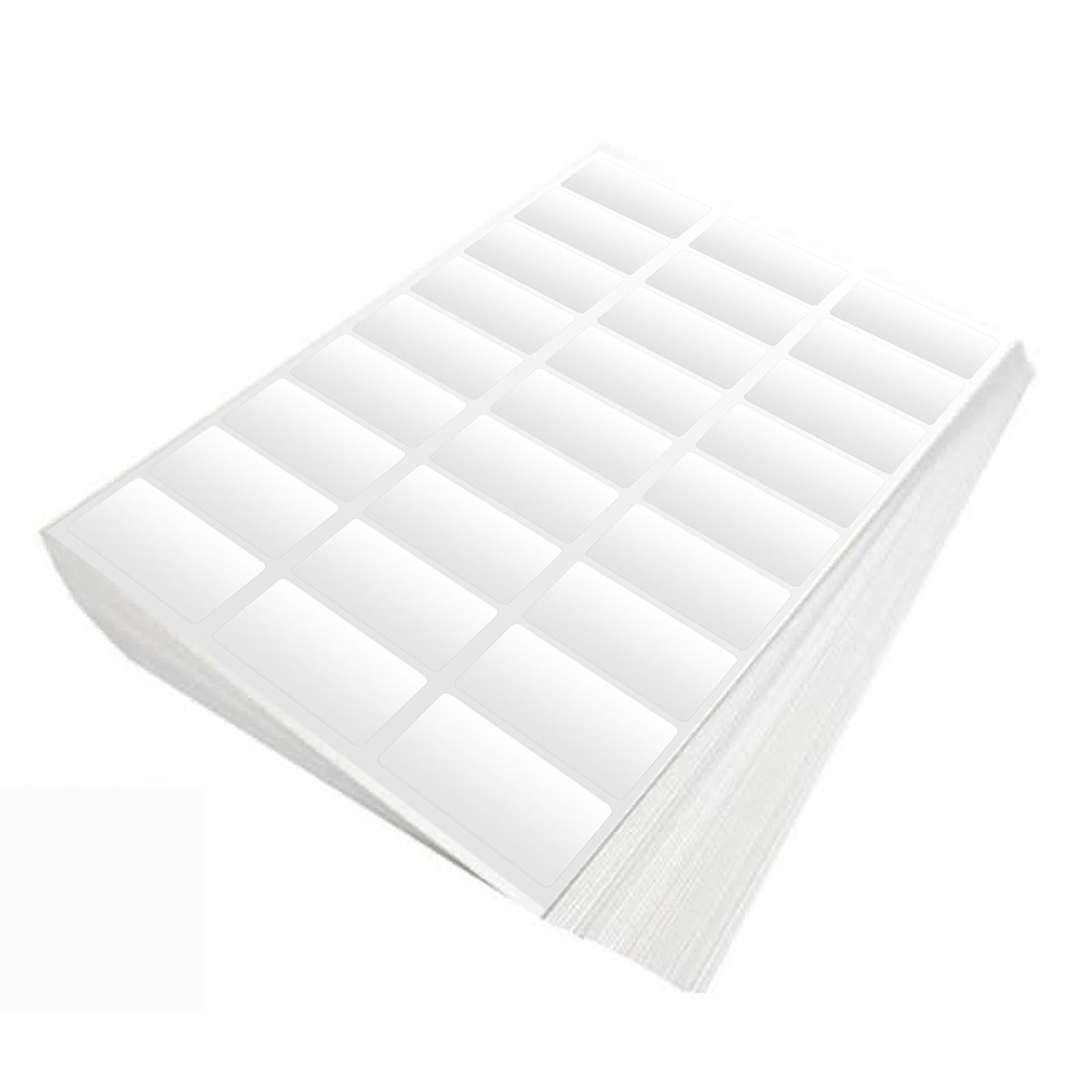 A4 Matte White 63.5 x 29.6mm Self Adhesive Peel-Off Sticky Address Labels - 27 Per Page - Pack of 100 Sheets (GLR027)