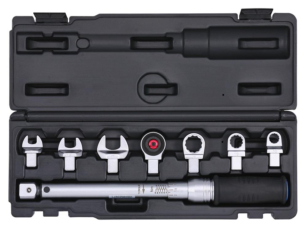 Torque wrench set 9x12 ring + open 12-60Nm 8-pcs.