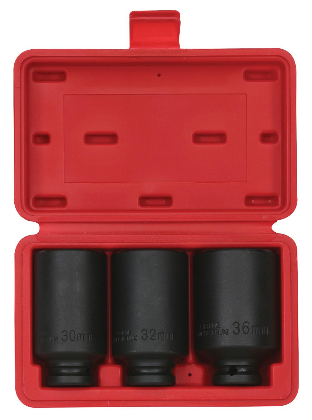 Socket set 1/2 ", force 12-side 3-pcs.