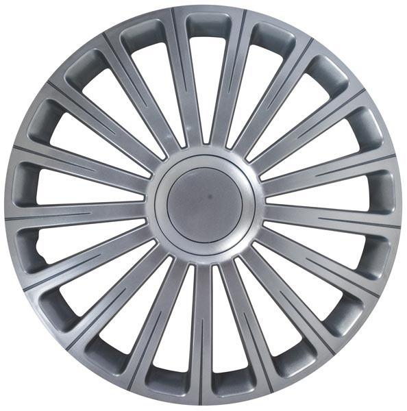 4-piece Hubcaps Radical 14-inch silver + chrome ring