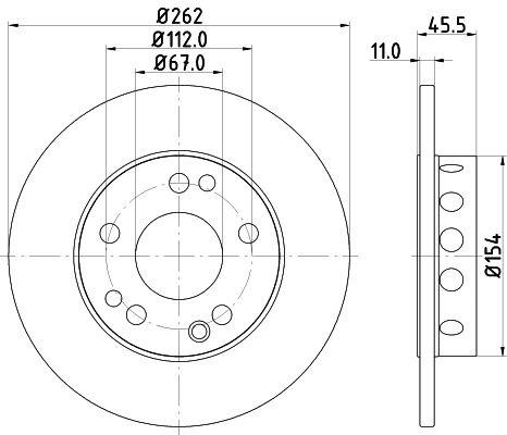 Brake Disc PRO 8DD 355 100-741 Hella Pagid GmbH