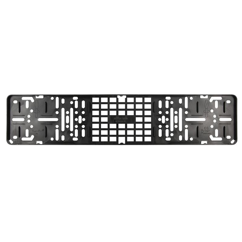 License plate holder black model click without text beach