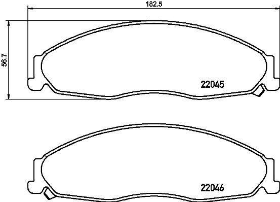 Brake Pad Set, disc brake P 09 011 Brembo