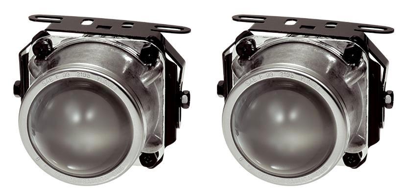 Set of universal fog lights Clear H7-12V-55W 74x156mm + ECE-R19 E-mark