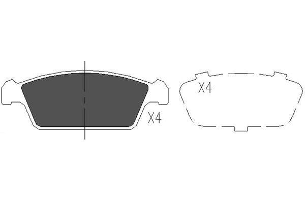 Brake Pad Set, Disc Brake KBP-8515 Kavo Parts