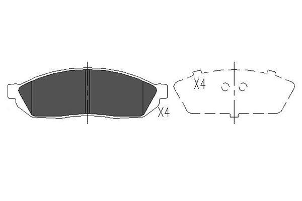 Brake Pad Set, disc brake KBP-8501 Kavo parts