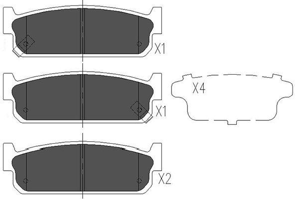 Brake Pad Set, disc brake KBP-6572 Kavo parts