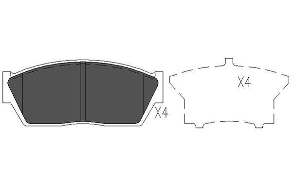 Brake Pad Set, disc brake KBP-2017 Kavo parts