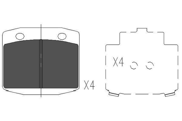 Brake Pad Set, disc brake KBP-6570 Kavo parts