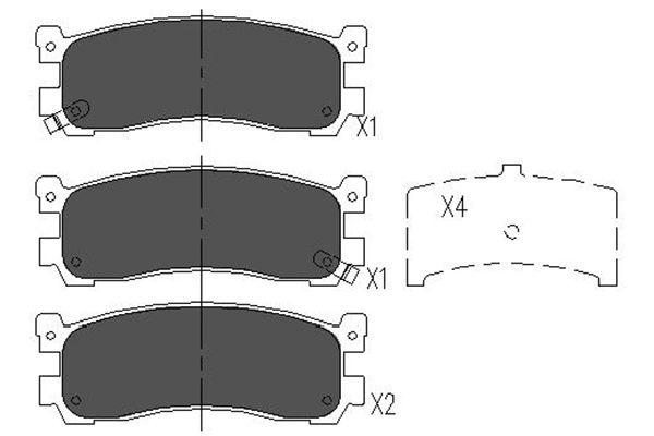 Brake Pad Set, disc brake KBP-4556 Kavo parts