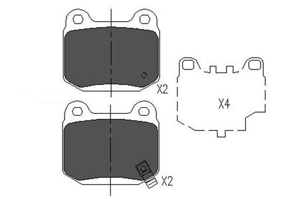 Brake Pad Set, disc brake KBP-6562 Kavo parts